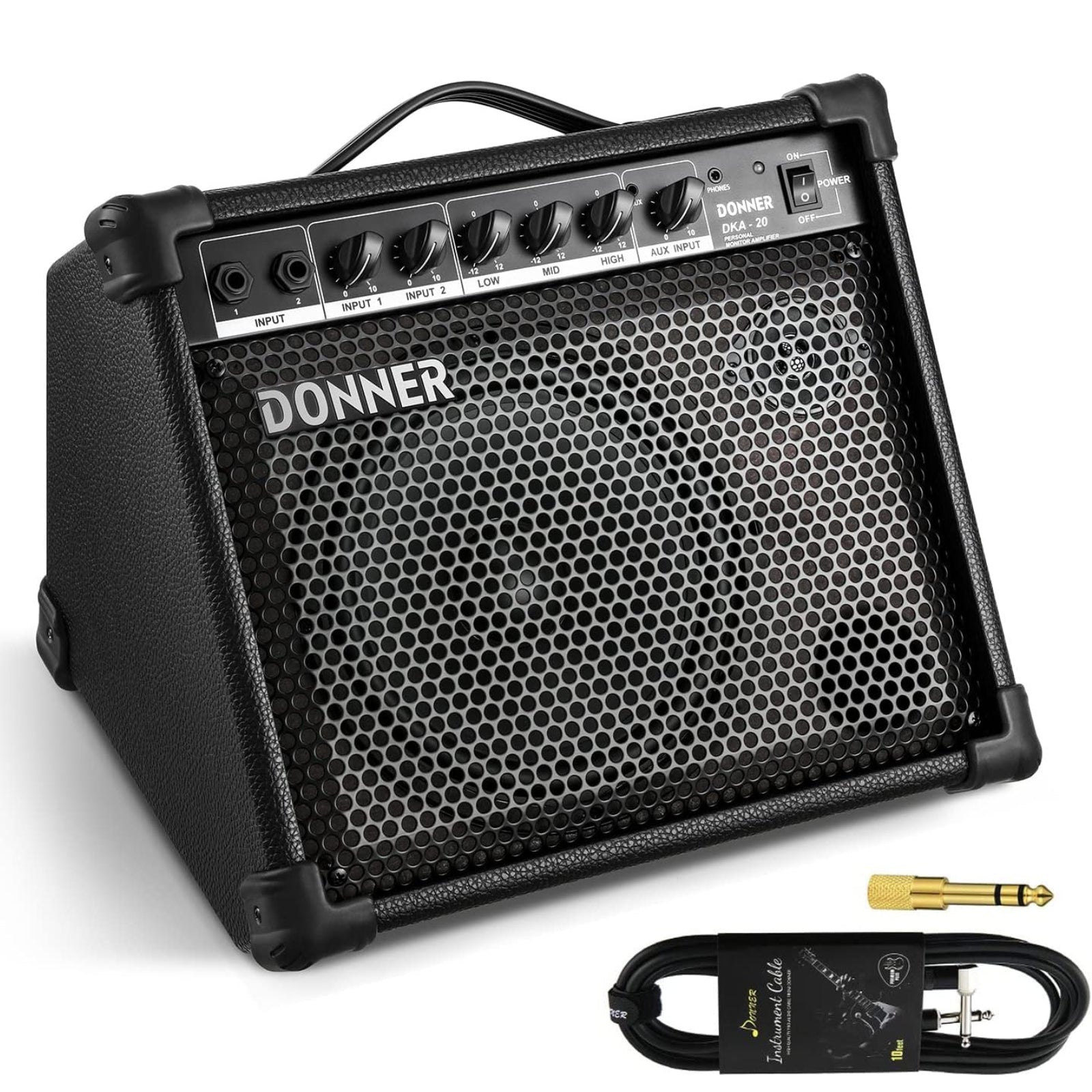 

Donner DKA-20 20 Watt Amplifier for Keyboard and Bass and Guitar and Electronic Drum and Speaker