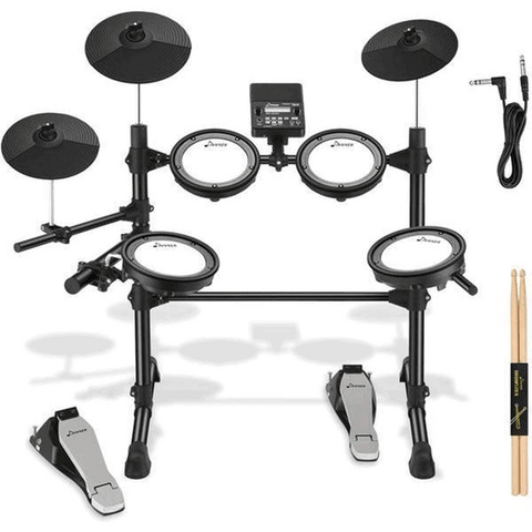 Donner Electronic Drum Set, 7 Pad Digital Portable Drum Kit, Tabletop Drum  Pad Machine with Digital Panel, Built-in Speakers, Headphones Jack, PC