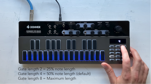 changing gate length on synth Donner B1