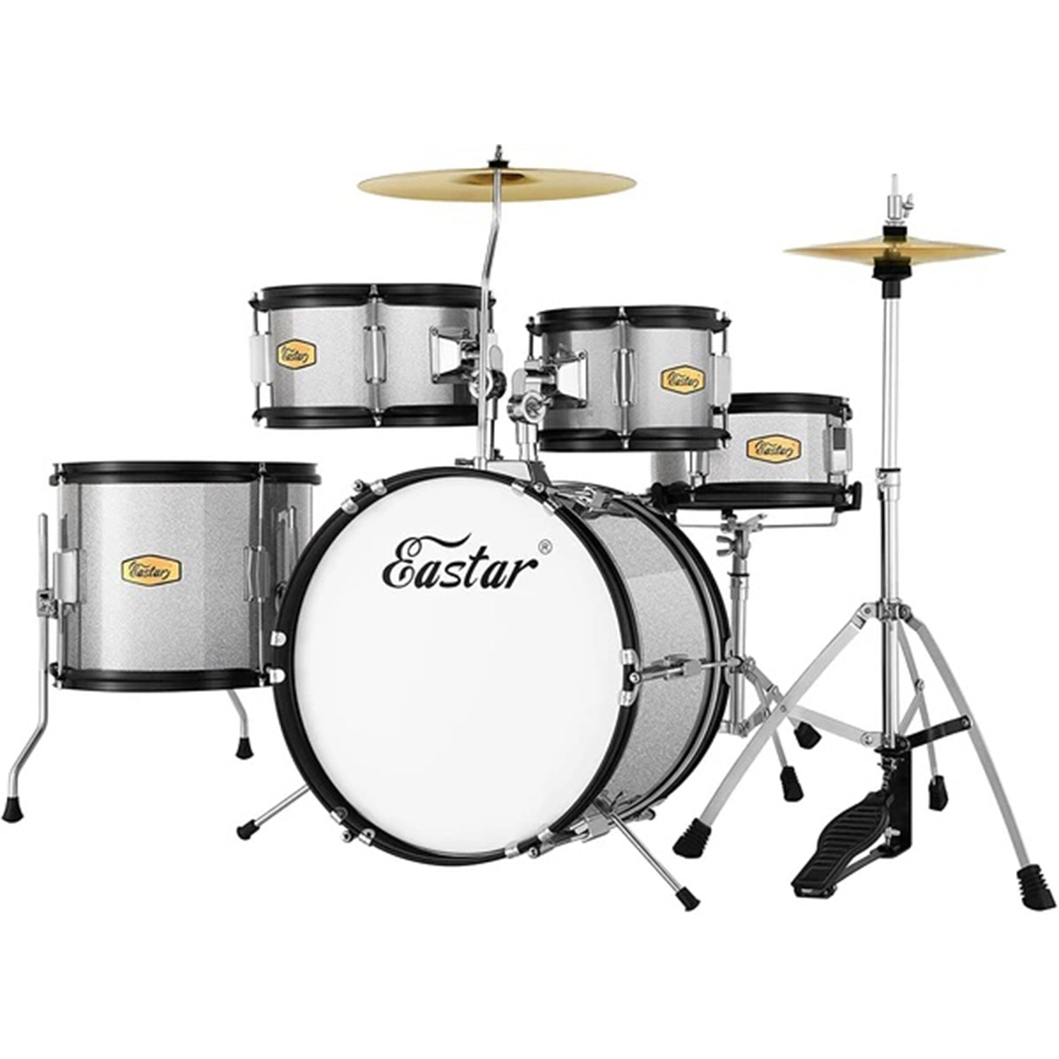 

Eastar EDS-350 16-inch Complete 5-Piece Acoustic Drum Set for Kid/Junior/Beginner with Adjustable Throne/Cymbal/Pedal/Drum Sticks