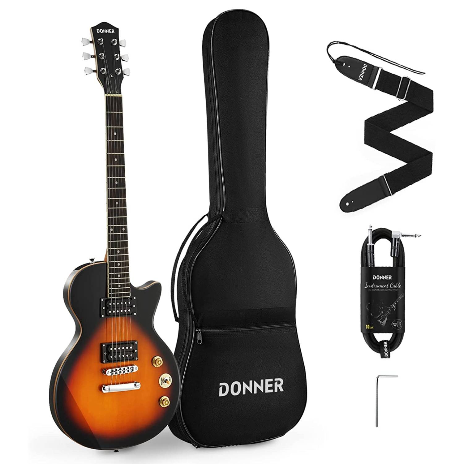 

Donner DLP-124 Full Size LP 39-inch Electric Guitar Kit Solid Body H-H Pickup