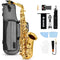 Donner DAX-21 Lacquer Gold E-flat Alto Saxophone Kit with Upgraded Stand & Bag