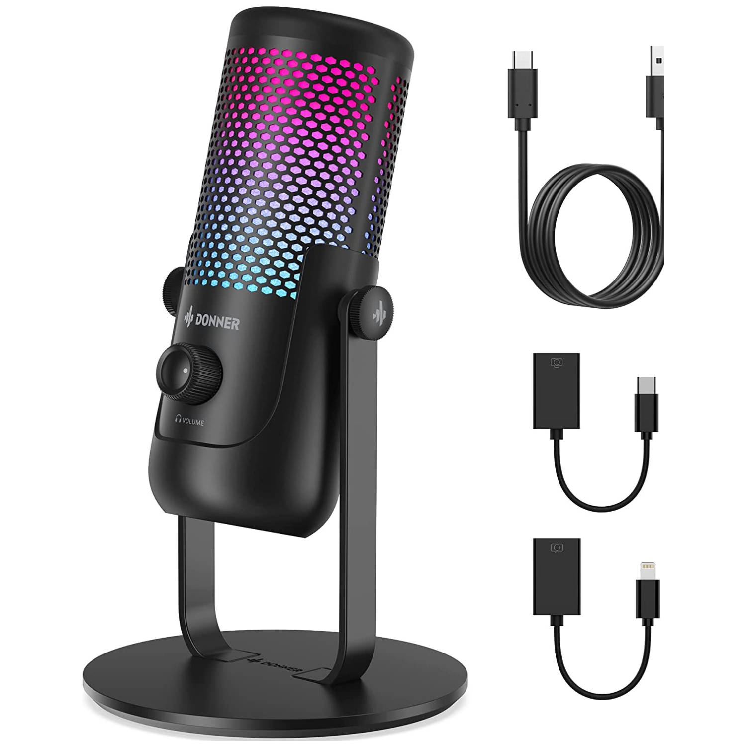 

Donner Gaming RGB USB Condenser Microphone for PC/PS4 and Mac