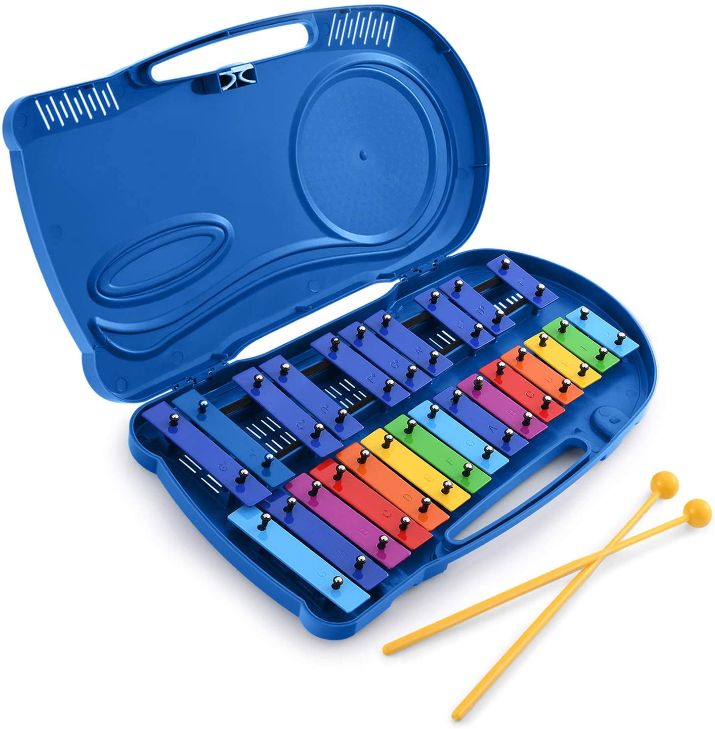 

Eastar 25-tone Glockenspiel for Kids with 2 Child-Safe Mallets/Rainbow