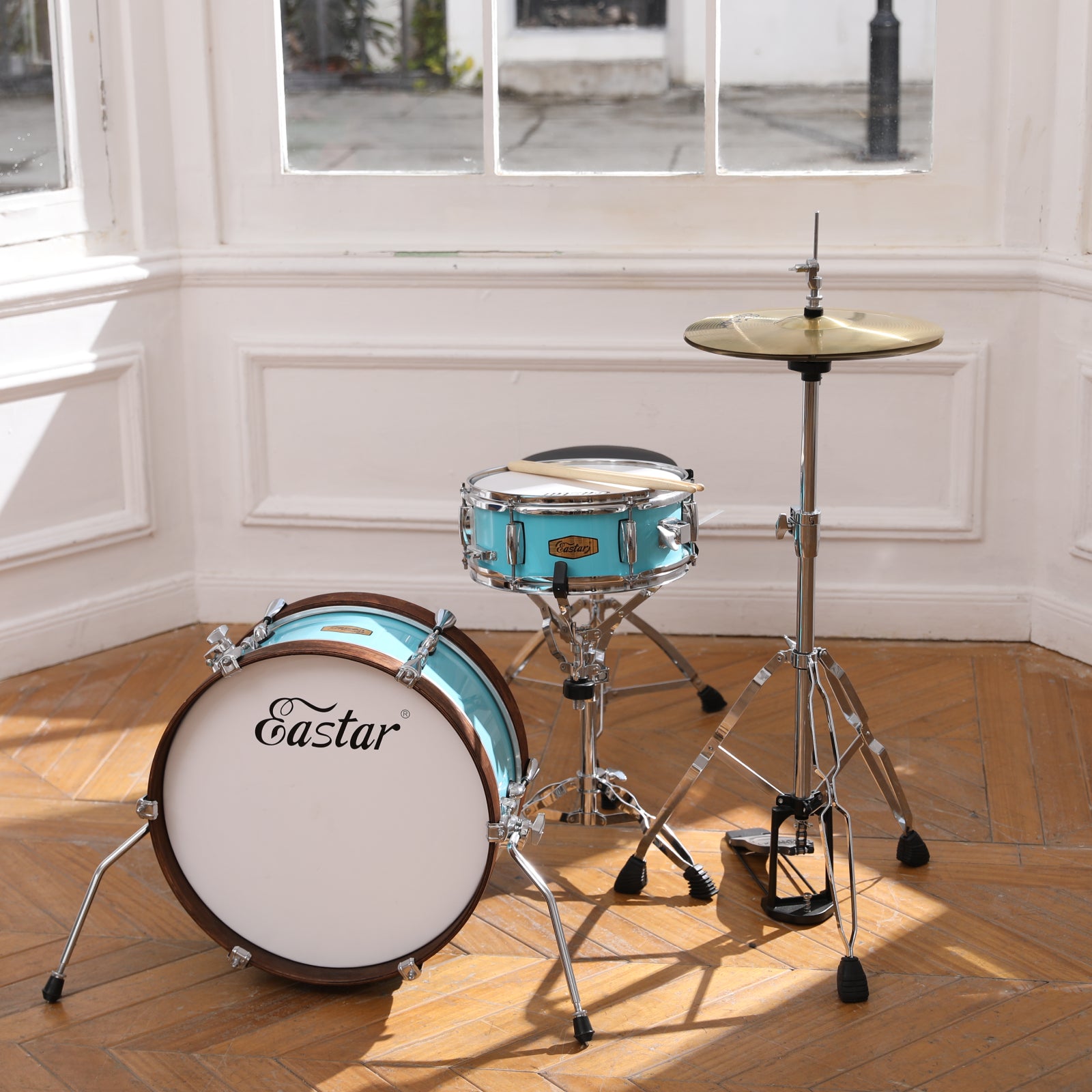 

Eastar EDS-680 18-inch 2-Piece Drum Set for Beginners/Junior with 14-inch Hi-Hat Bass Drum