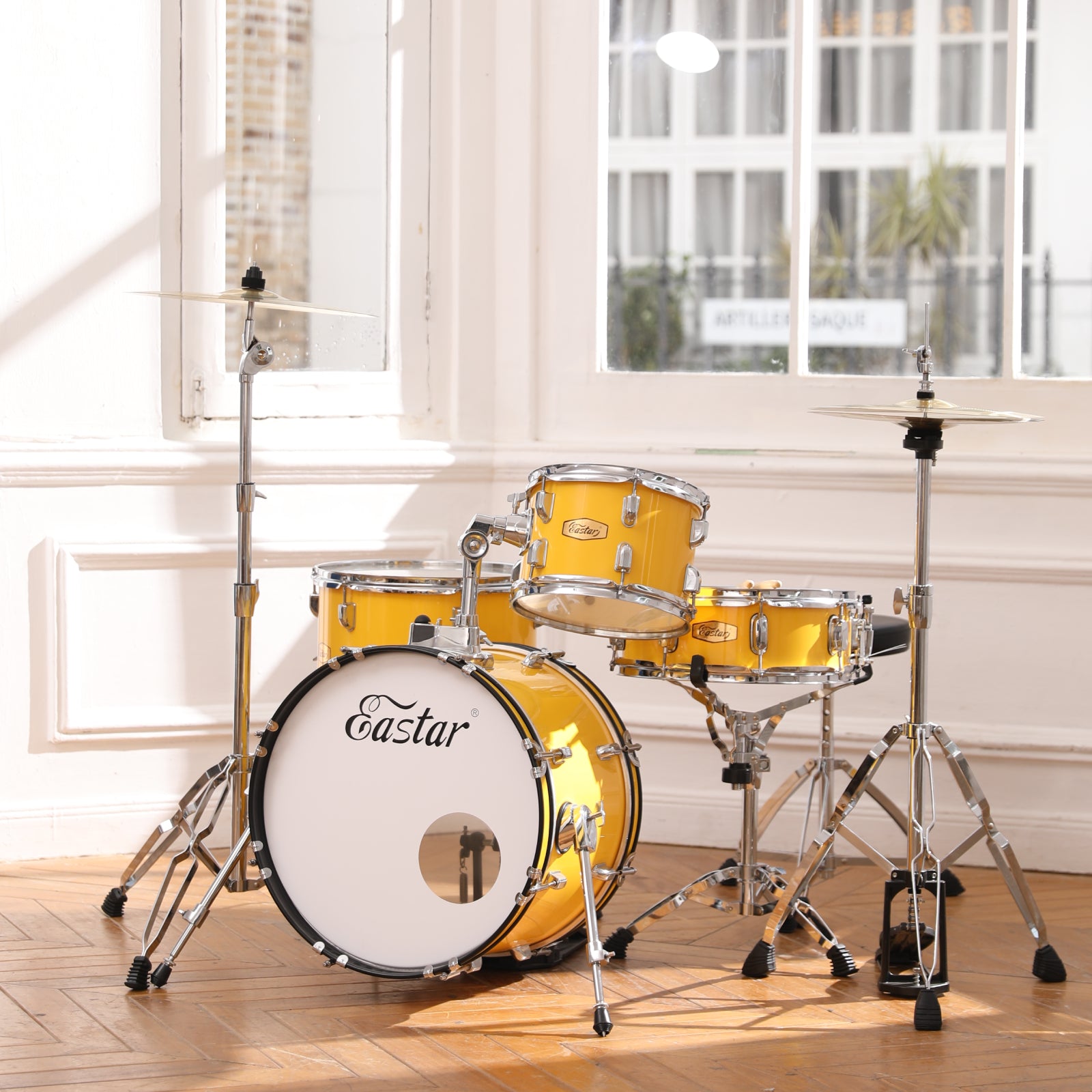 

Eastar EDS-540 18 inch Complete 4-Piece Drum Set 2 Cymbal for Junior Student