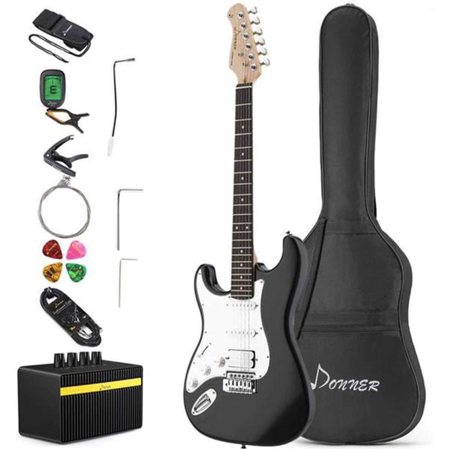 

Donner DST-100 Left Handed Full-Size ST Electric Guitar 39 Inch with Amplifer/Bag/Capo/Strap/String/Tuner/Cable/Picks