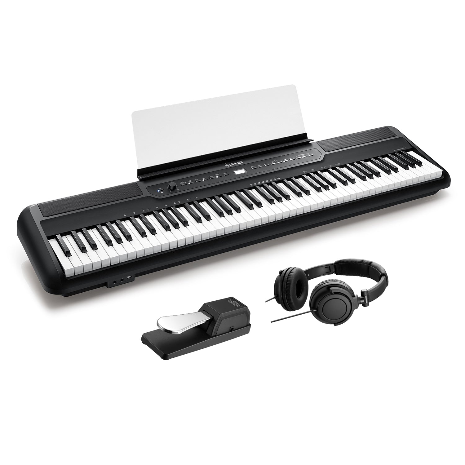 

Donner SE-1 Slim Portable 88 Key Hammer-Action Weighted Digital Piano Professional Arranger Keyboard with Sustain Pedal