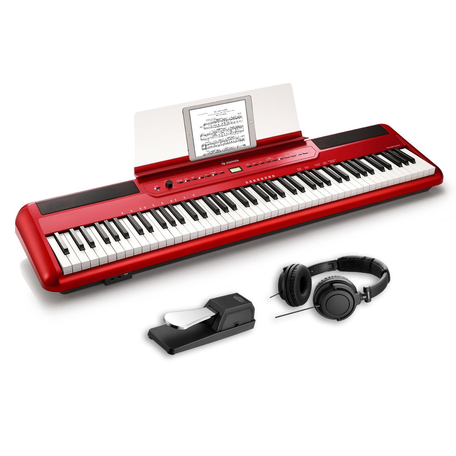 

Donner SE-1 88 Key Graded Hammer-Action Weighted Portable Digital Piano Arranger Keyboard with Headphone for Pros