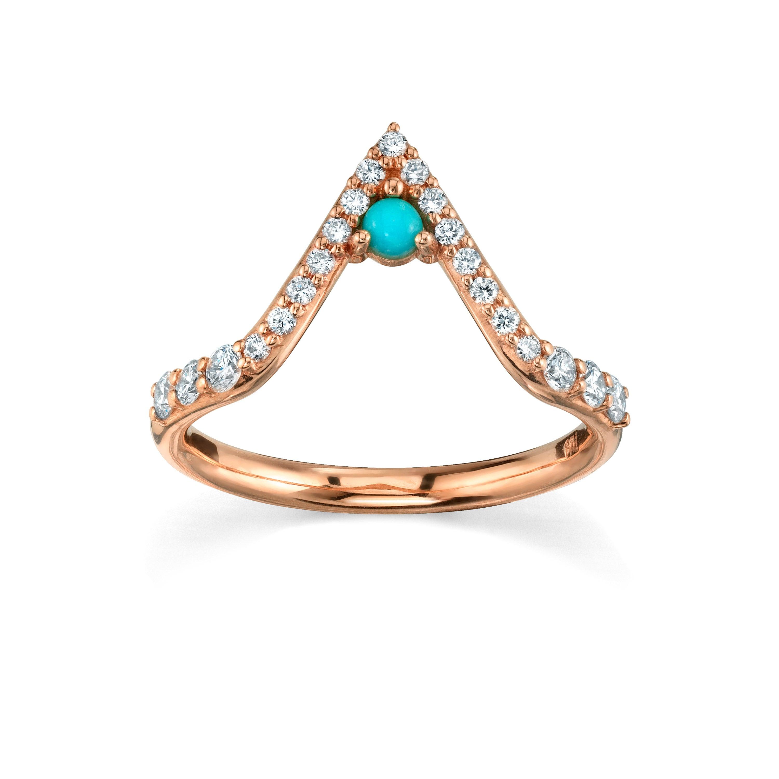 Turquoise Divine Triangle Ring - Marrow Fine product image