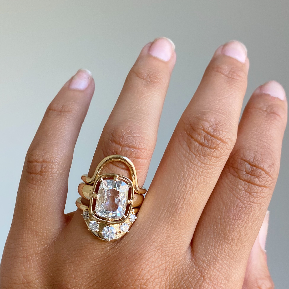 3.01ct Cushion Diamond Georgia Engagement Ring