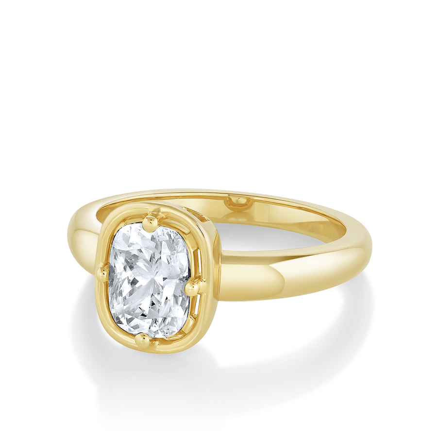 Marrow Fine The Harlow Cigar Band Engagement Ring