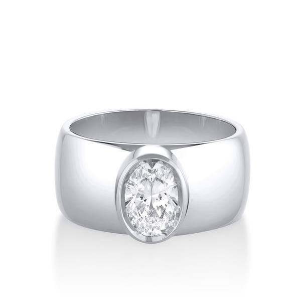 The Harlow Cigar Band Engagement Ring - Marrow Fine