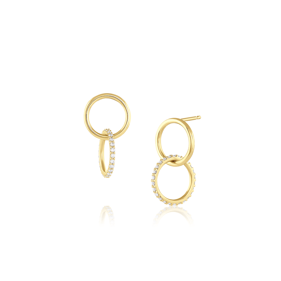 Orion Mini 14k Yellow Gold Single Stud Earring in White Diamond