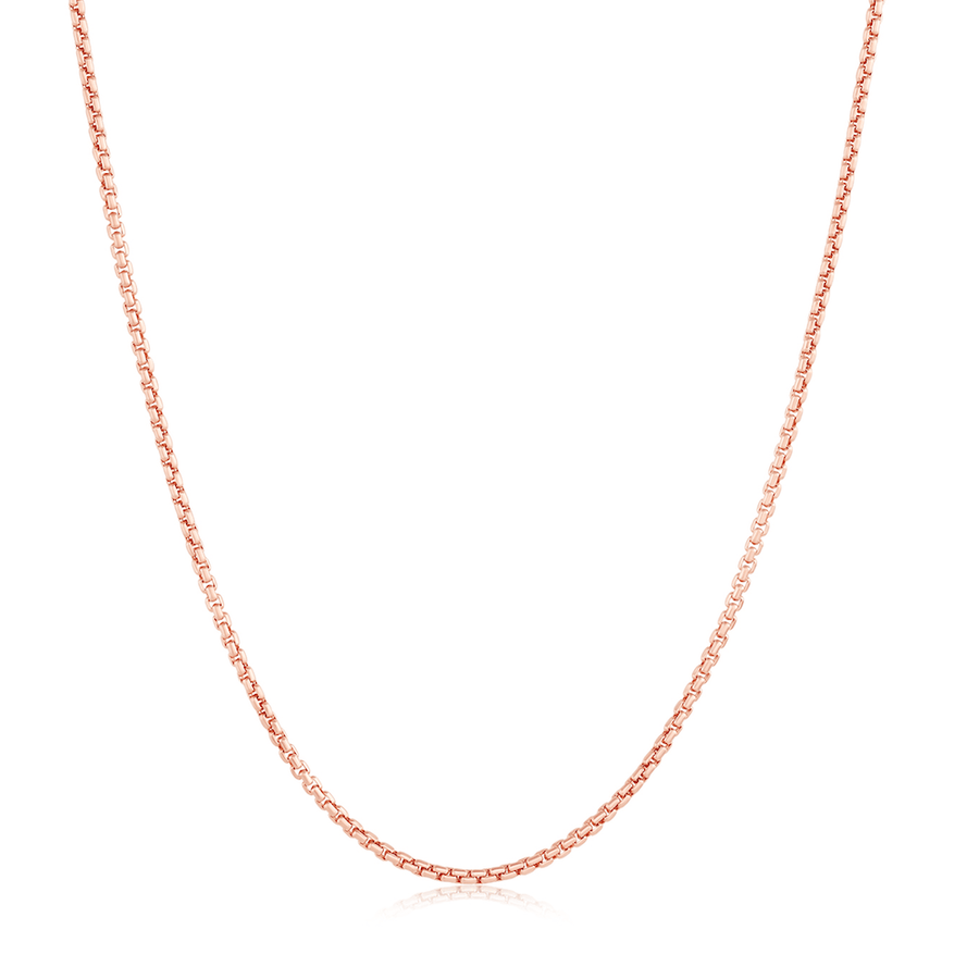 Thin Paperclip Chain Necklace 14K Rose / 17