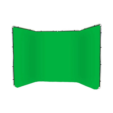 Green retractable photo booth background