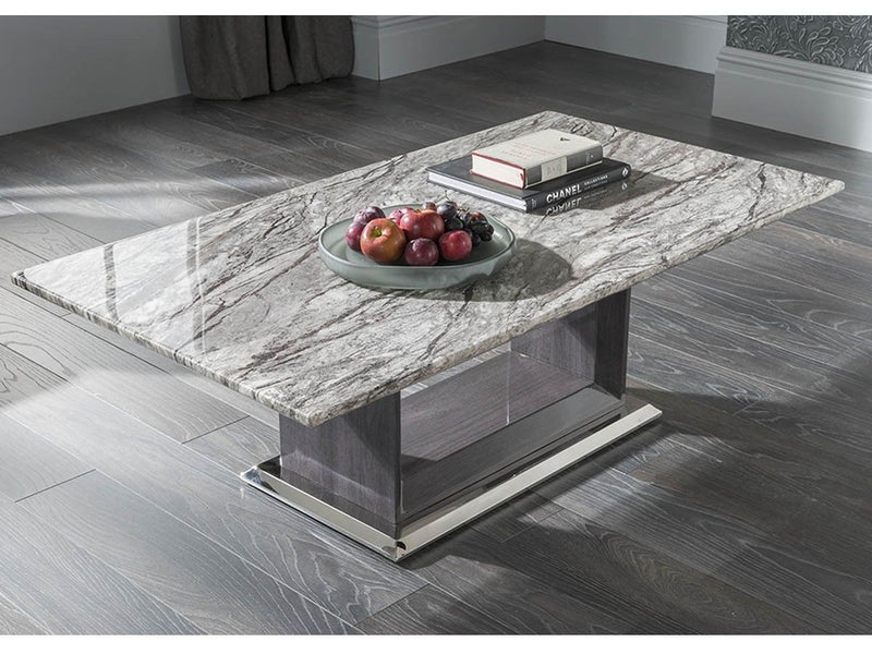 donatella grey marble coffee table