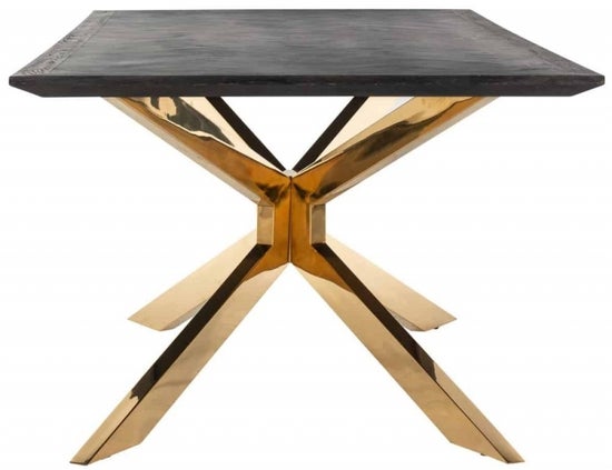 Blackbone Matrix Gold and Chrome Dining Table - ImagineX Furniture & Interiors