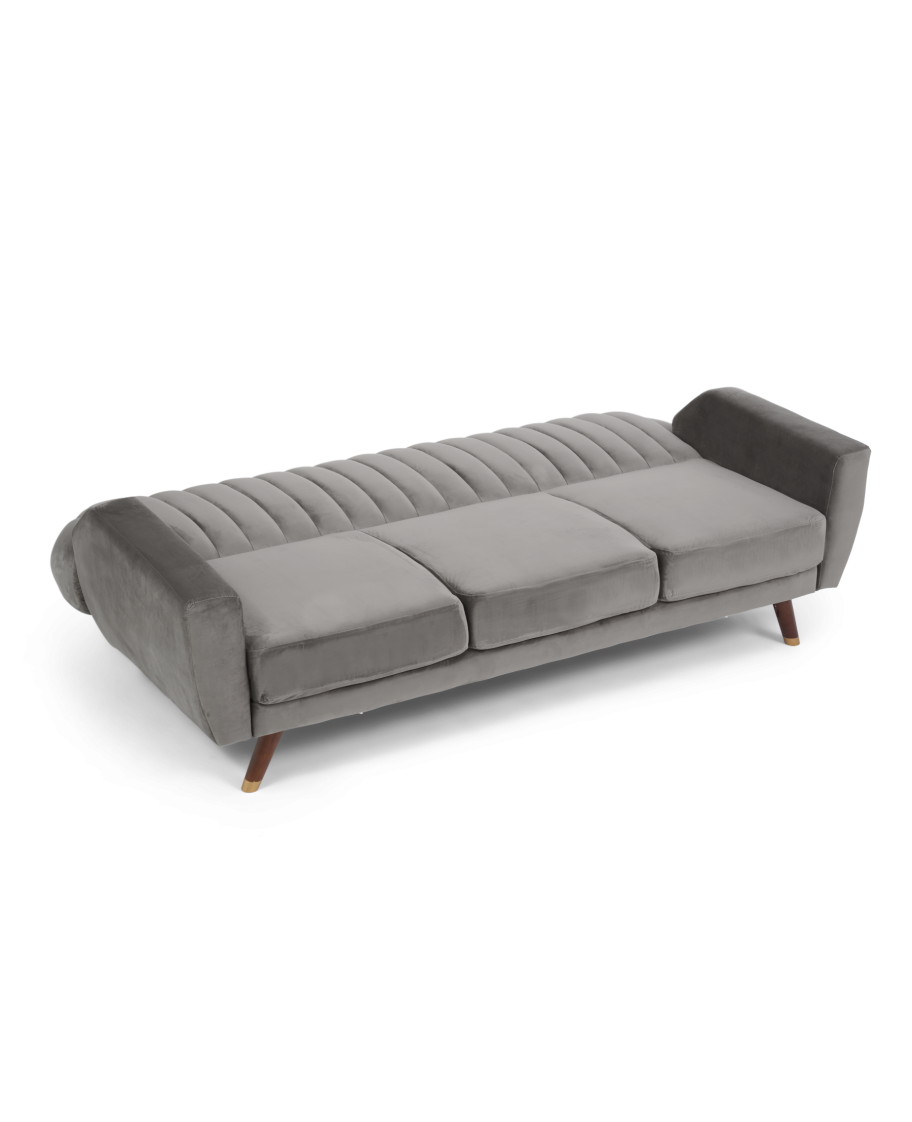 Leslie Grey Velvet Sofa Bed – ImagineX Furniture & Interiors