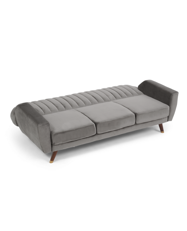 Leslie Grey Velvet Sofa Bed - ImagineX Furniture & Interiors