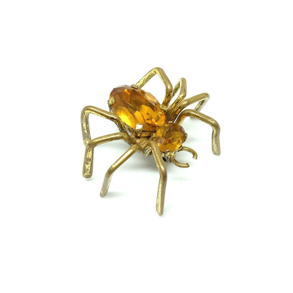 vintage spider brooch