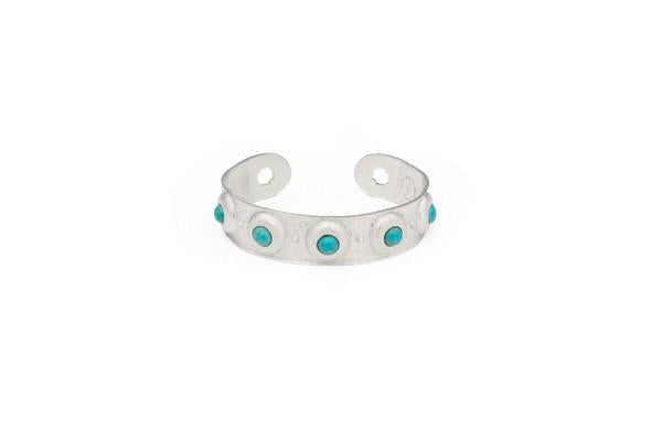 Balance Silver Cuff In Turquoise