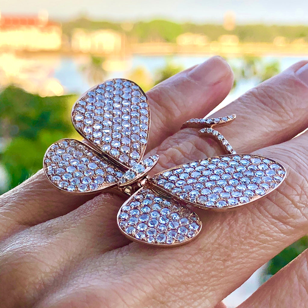 Celebration 18K Rose Gold Butterfly Ring – Stephanie Kantis