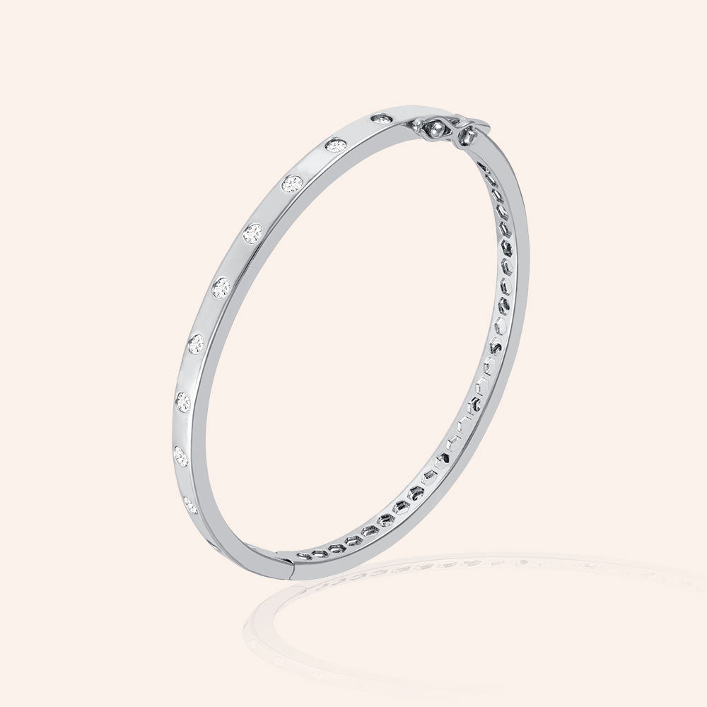 Lucky Me 1.0CTW Set of 5 Stackable Rings - Silver - DSF Jewels