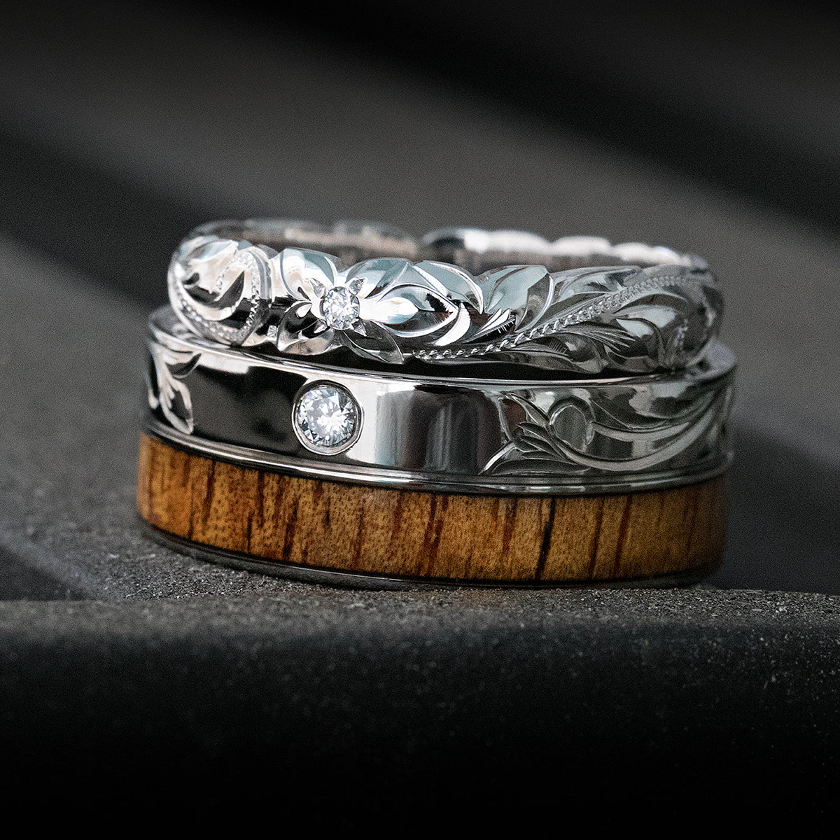 Hawaiian Koa Wood Rings & Wedding Bands. Exquisite Designs from Hawaii