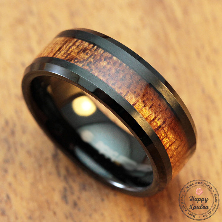  inlay titanium rings Double circular forest mens telephone  Bamboo mens telephone  Bamboo amongst resin coa Wood Inlay Mens Wedding Band