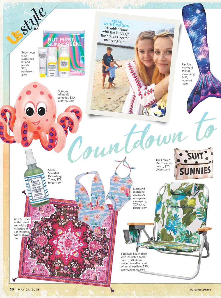 skova, picnic rug, us weekly, travel towel