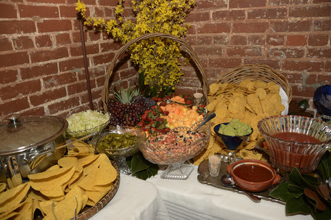 ShopMucho Owner Angelique Sloan 3 year Mexican theme wedding anniversary woodruff fontaine house