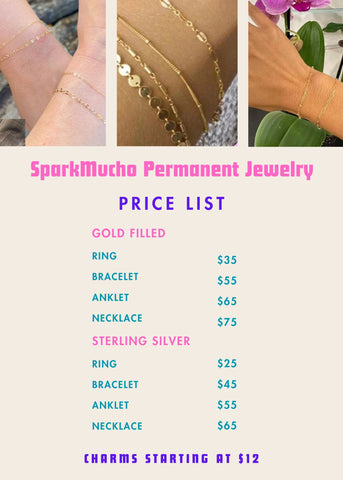 SparkMucho permanent jewelry experience at ShopMucho Boutique