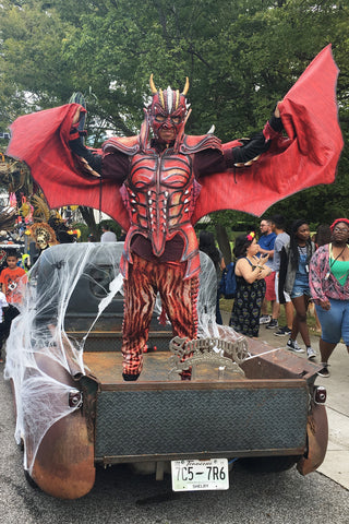 ShopMucho owner dresses as Frida Kahlo and attends the Day of the Dead festival, parade, and Frida Kahlo look a like contest