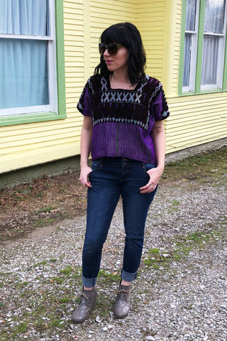 ShopMucho styles women's huipil jumper and top handmade in Southern Mexico by Chiapas women