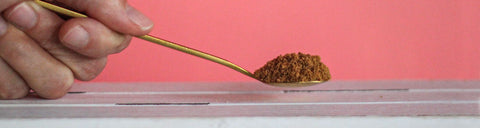 A spoonful of coconut palm sugar. 