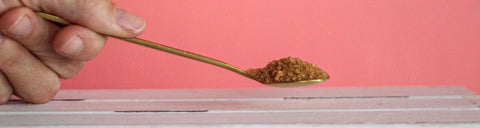 A spoonful of smoked demerara sugar.