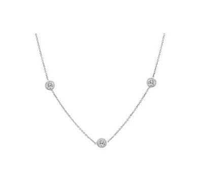 Diamonds By The Yard Necklace in White Gold