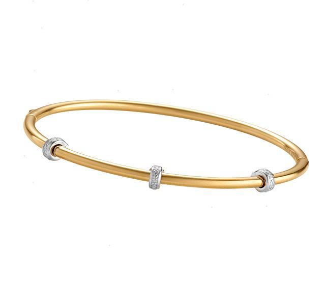 Stackable Bangle Bracelet in Stainless Steel Yellow