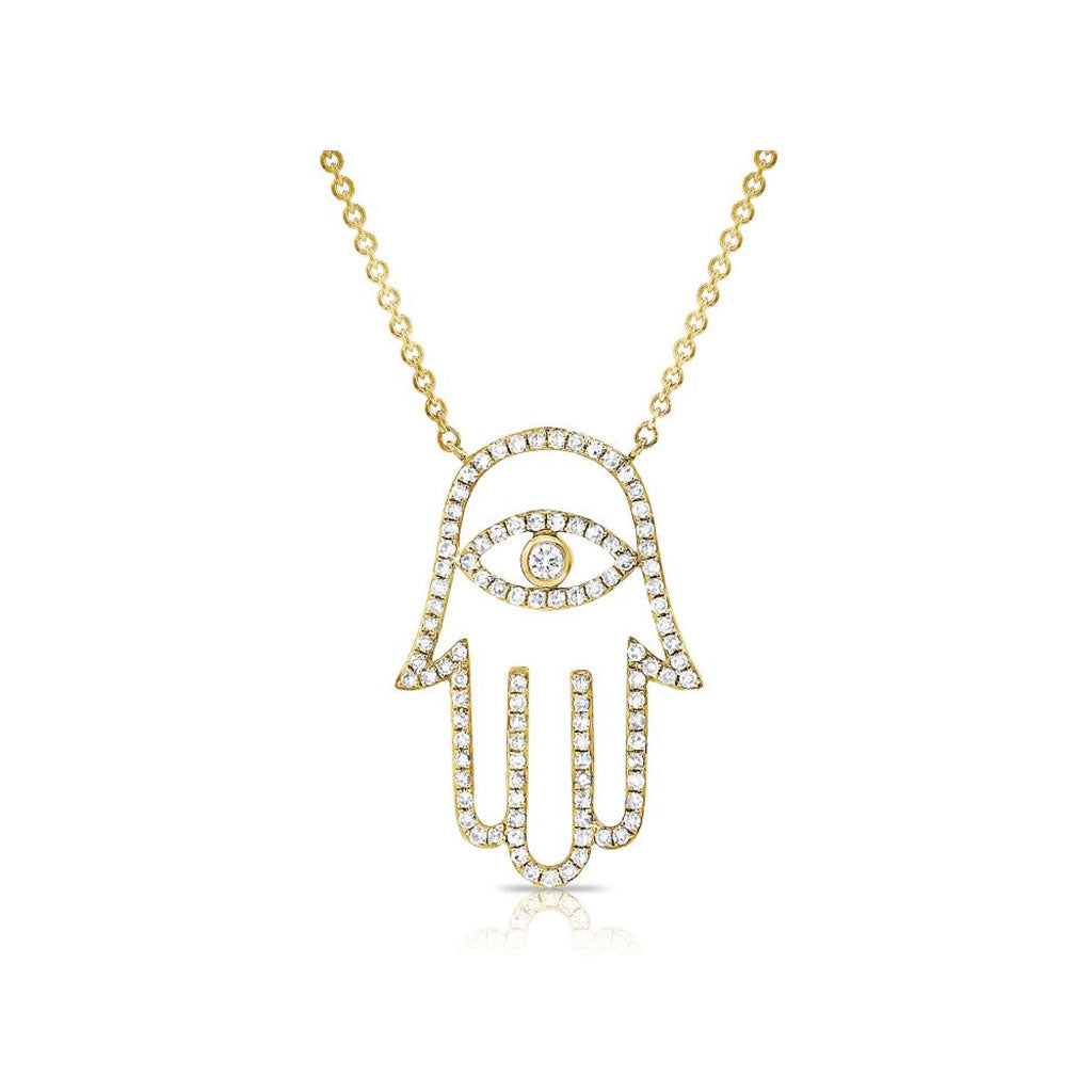 Diamond Hamsa Pendant Mann's Jewelers