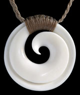 Maori Koru Bone Carving