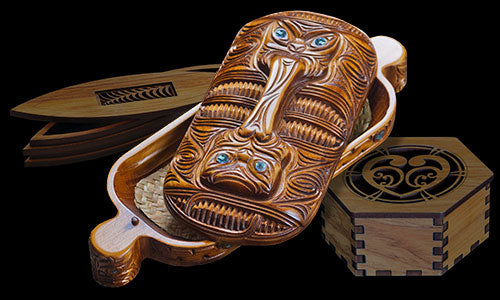 Wooden Maori style Wakahuia or gift boxes
