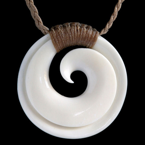 New Zealand Maori Style Koru Necklace – The Bone Art Place