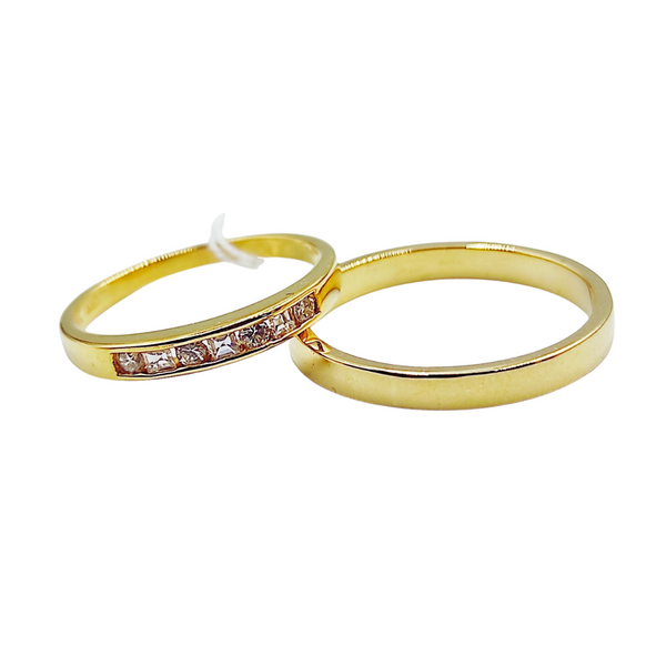 .35ctw Diamond Wedding Rings 18K Yellow Gold – ZNZ Jewelry Affordagold