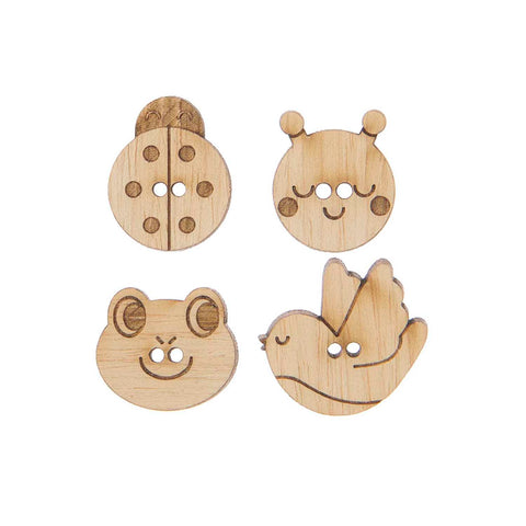 Wooden Rico Animal Buttons for Chenillove