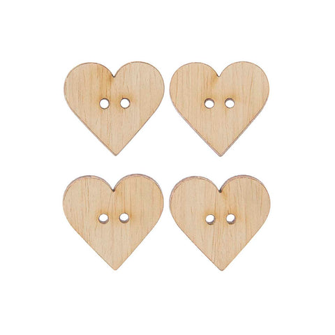 Rico Creative Chenillove Chenille for Baby Wooden Heart Buttons