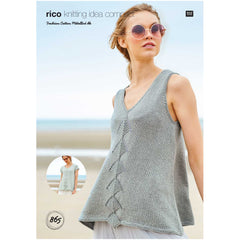 Rico Design Pattern 865 top in Fashion Cotton Metallise yarn at My Yarnery Havant UK