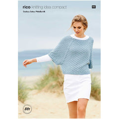 Rico Design Pattern 881 top in Fashion Cotton Metallise yarn at My Yarnery Havant UK