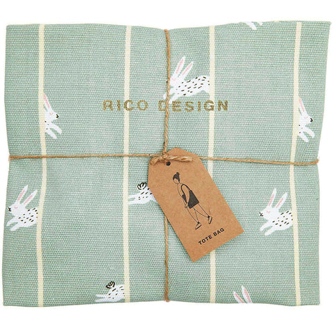 Rico Design Canvas Bag Bunny Hop design at My Yarnery UK