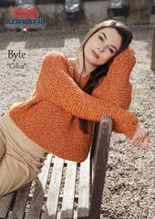 Adriafil Colca pullover sweater pattern in Byte yarn at My Yarnery Havant UK